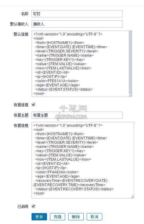 zabbix创建动作