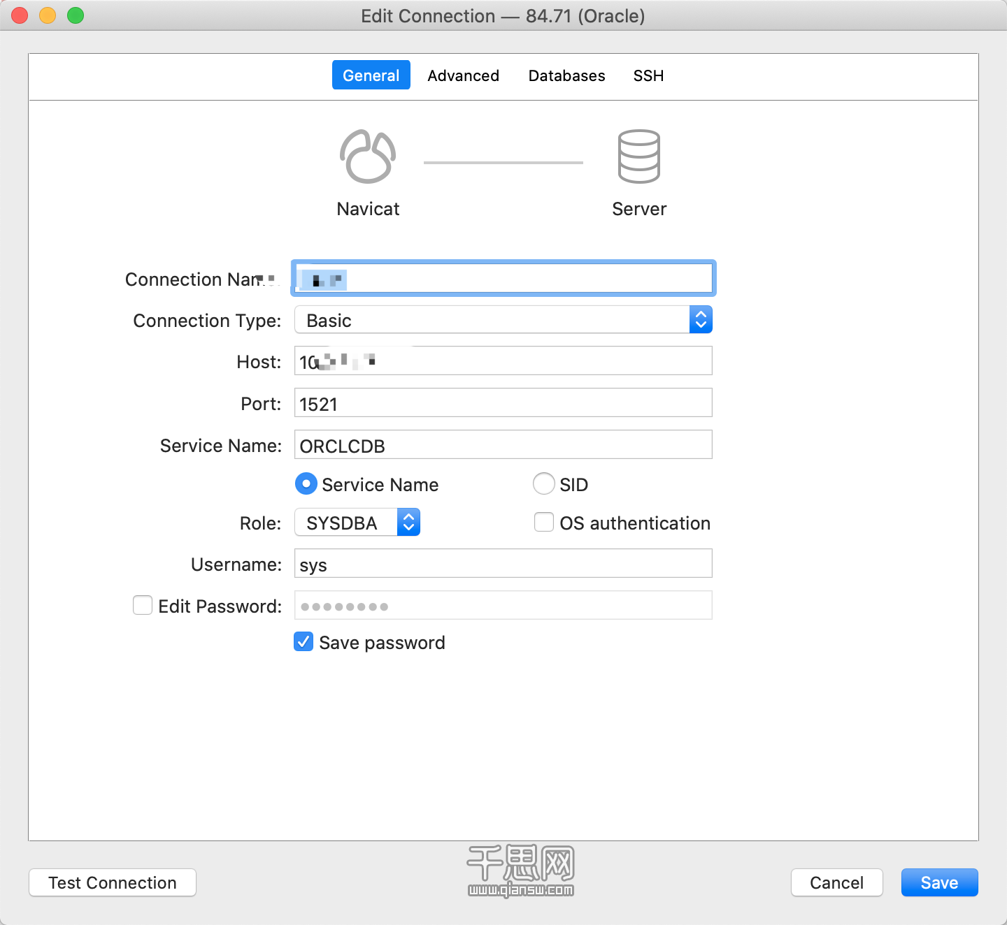 oracle 配置 sys 远程连接